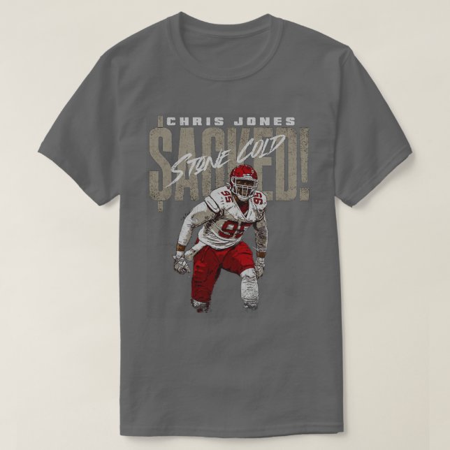 Camiseta Chris Jones Kansas City Stone Frío despidió a TShi (Diseño del anverso)