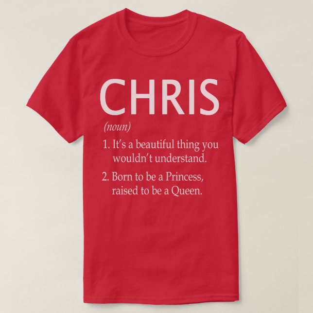 Camiseta Chris Name Gift 155 (Diseño del anverso)