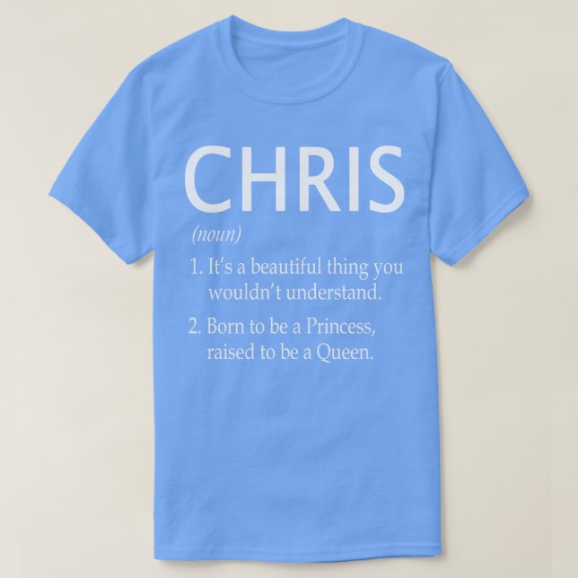 Camiseta Chris Name Gift 98 (Diseño del anverso)