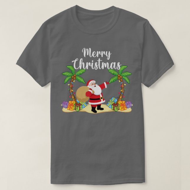 Camiseta Chris, navidad del coco tropical de palmeras pijam (Diseño del anverso)
