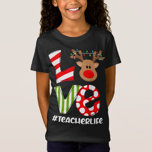 Camiseta Chris, profesor de amor, vida de reno, Santa Hat (Anverso)