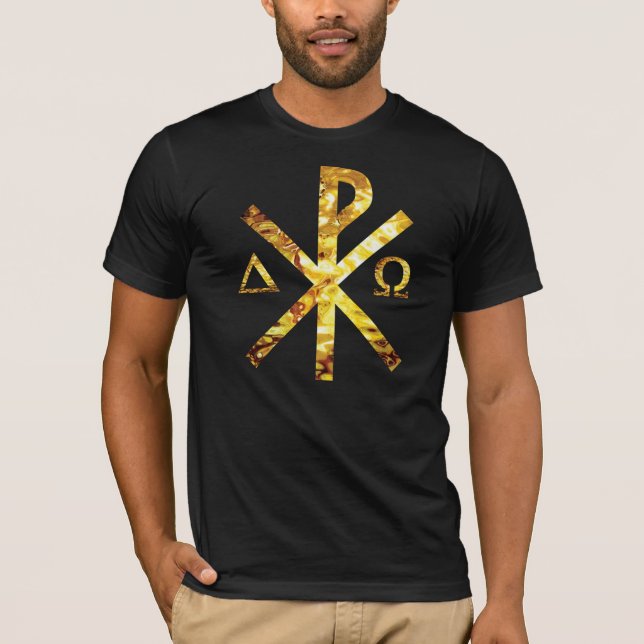 Camiseta Chrisme ALFA Omega ahora bien TRANS PNG (Anverso)