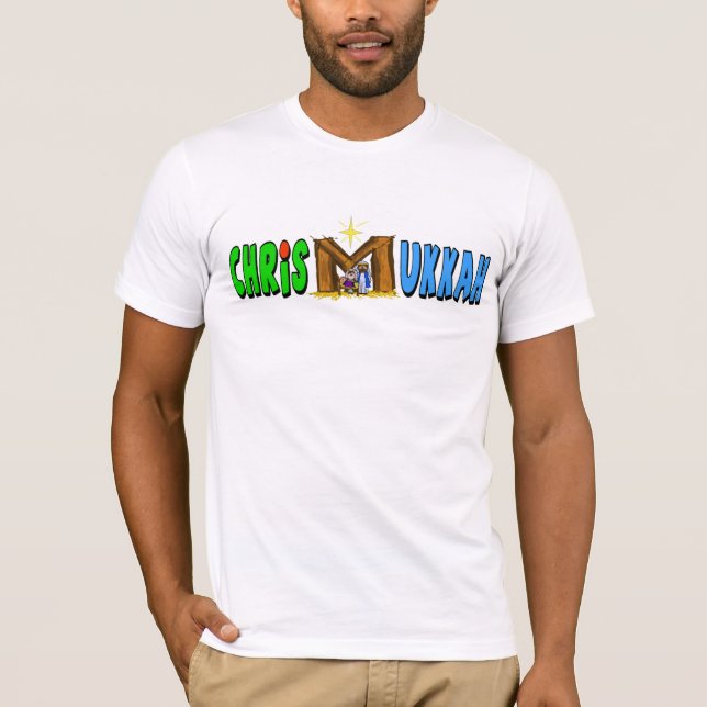 Camiseta Chrismukkah con M = Manger (Anverso)