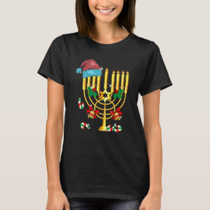 Camiseta Chrismukkah Hannukah Santa Hat Familia Navidades P