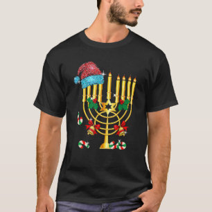 Camiseta Chrismukkah Hannukah Santa Hat Pajama Family
