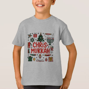 Camiseta Chrismukkah Hanukkah Navidades judío Religioso