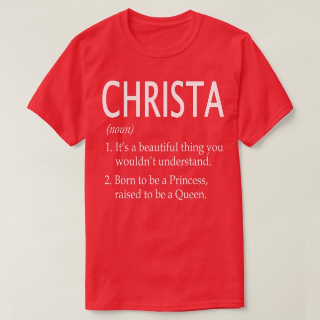 Camiseta Christa Name Gift 125 (Diseño del anverso)