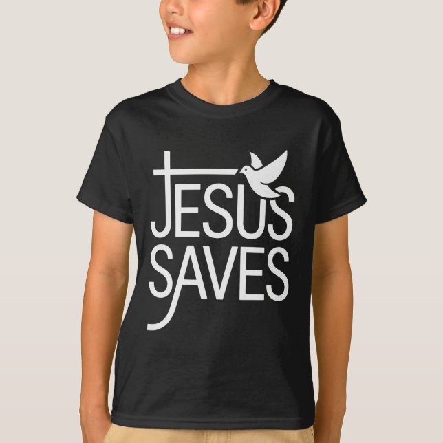 Camiseta Christan Jesus Saves Premium (Anverso)