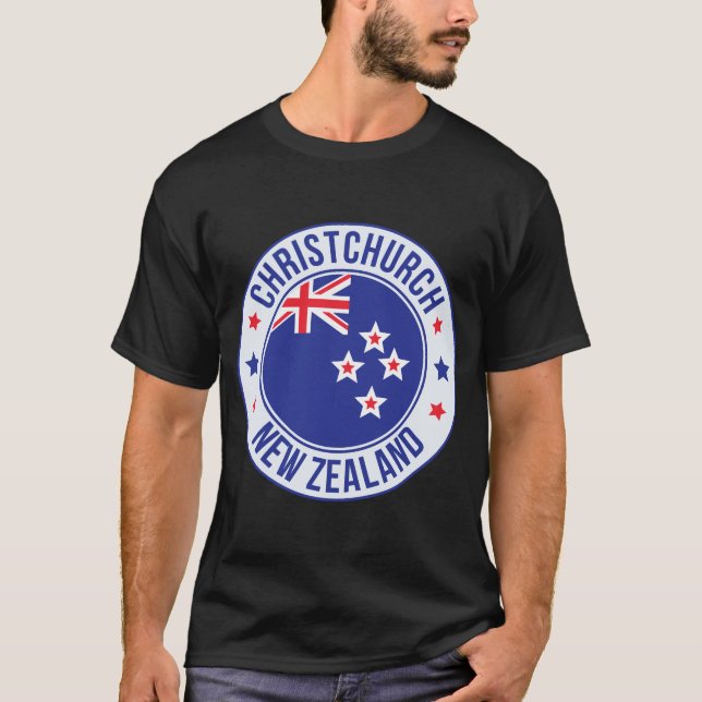 Camiseta Christchurch, ciudad de Nueva Zelanda (Anverso)