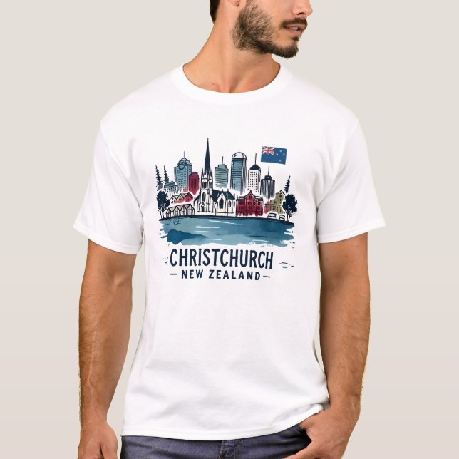 Camiseta Christchurch Nueva Zelanda (Anverso)