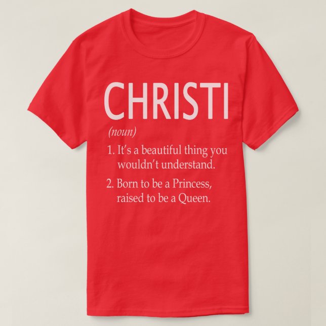 Camiseta Christi Name Gift 167 (Diseño del anverso)