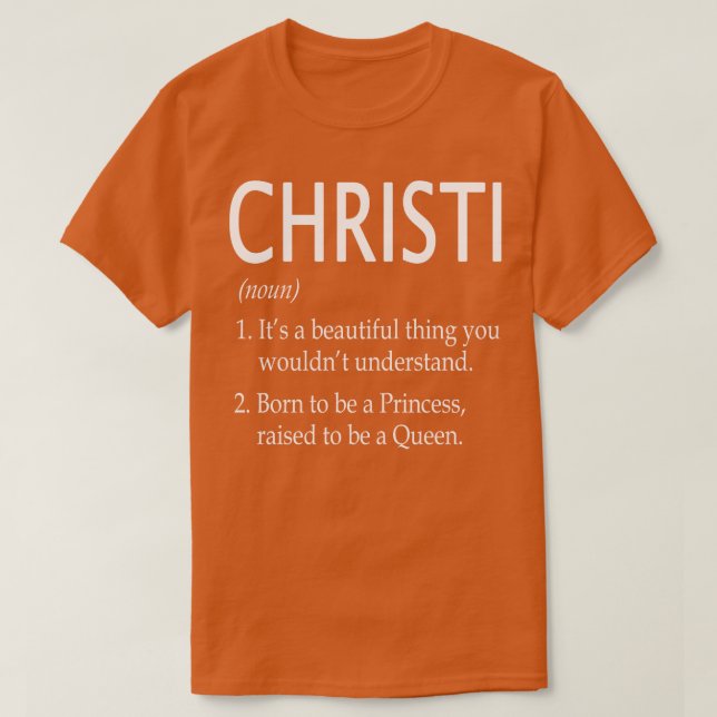 Camiseta Christi Name Gift 69 (Diseño del anverso)