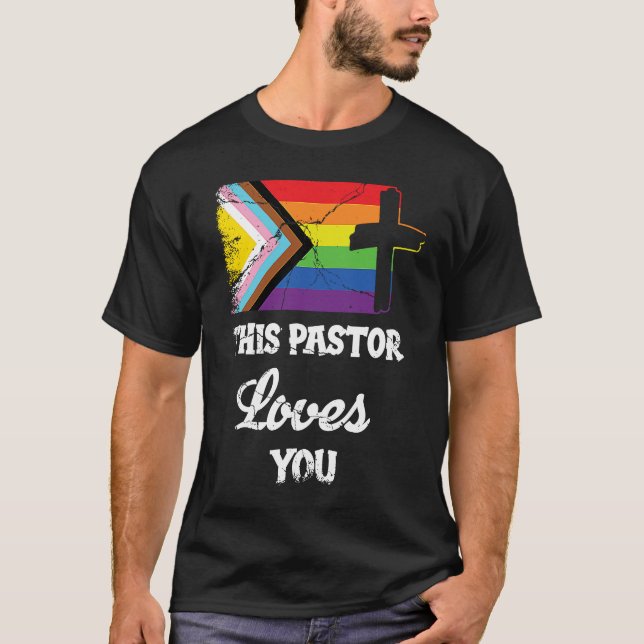 Camiseta Christian Ally Inclusive Pride Clergy This Pastor  (Anverso)