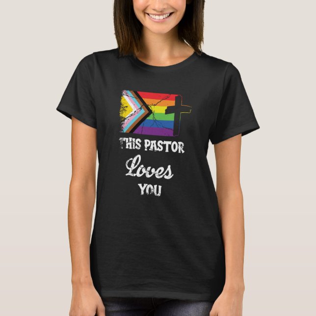 Camiseta Christian Ally Inclusive Pride Clergy This Pastor  (Anverso)