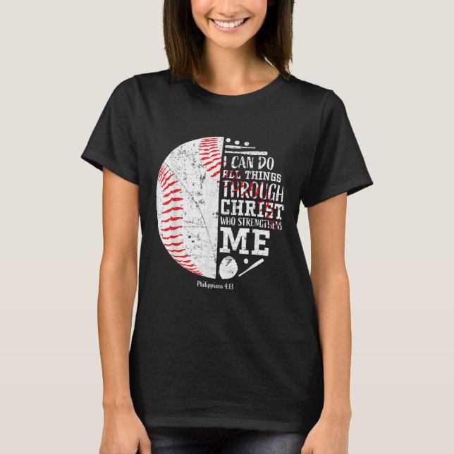 Camiseta Christian Baseball Philipans 4_13 I Can Do All Thi (Anverso)