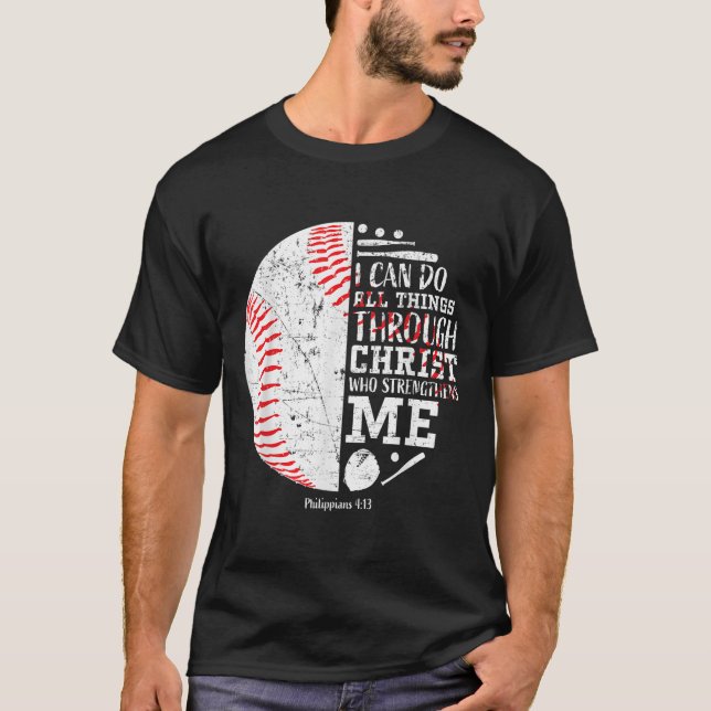 Camiseta Christian Baseball Philipans 4_13 I Can Do All Thi (Anverso)