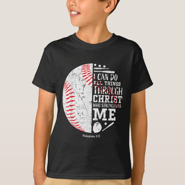 Camiseta Christian Baseball Philipans 4_13 I Can Do All Thi (Anverso)