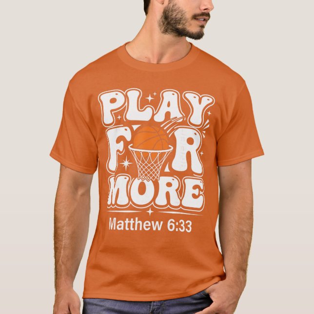 Camiseta Christian Basketball Jesus Bible Verse Basketball  (Anverso)