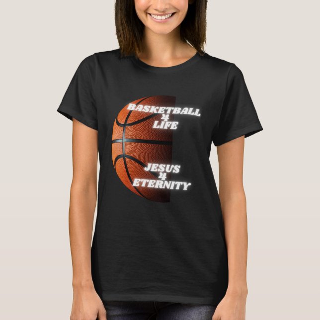 Camiseta Christian Basketball Kids Athlete Religious Jesus  (Anverso)