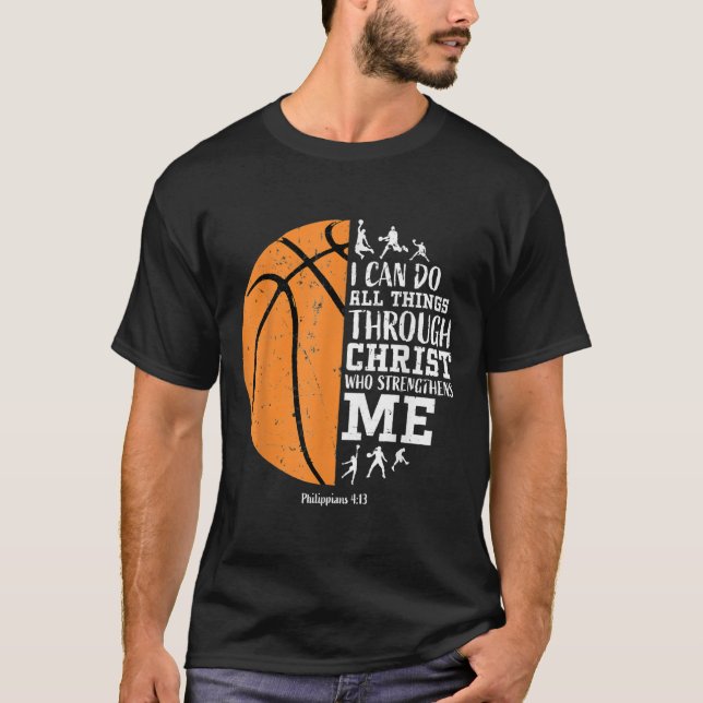 Camiseta Christian Basketball S Men Boys Kids Religious Gif (Anverso)