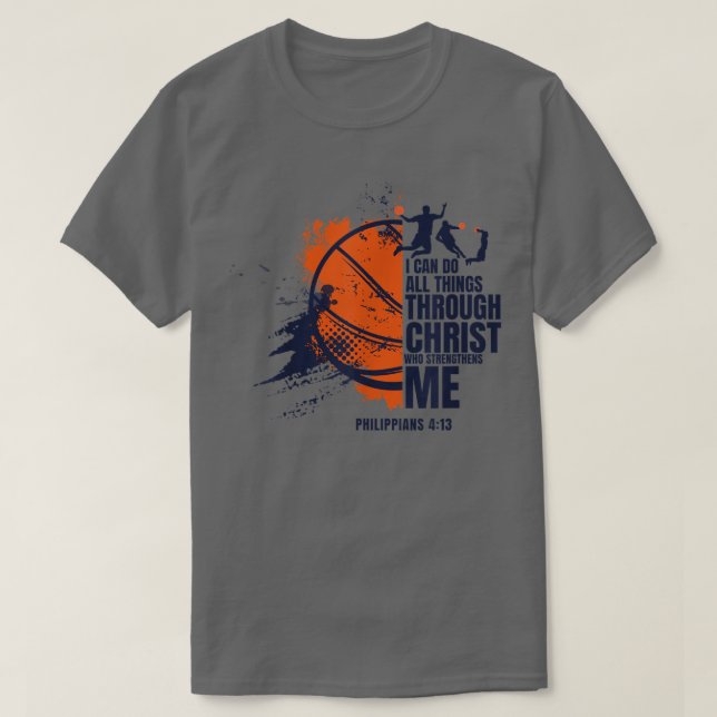 Camiseta Christian Basketball s Men Boys Kids Religious Gif (Diseño del anverso)