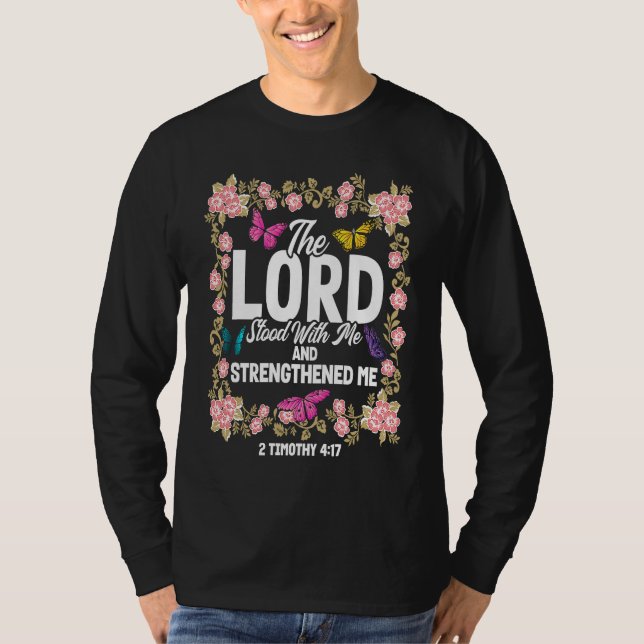 Camiseta Christian Bible Verse 2 Timothy 417 Flower Butterf (Anverso)