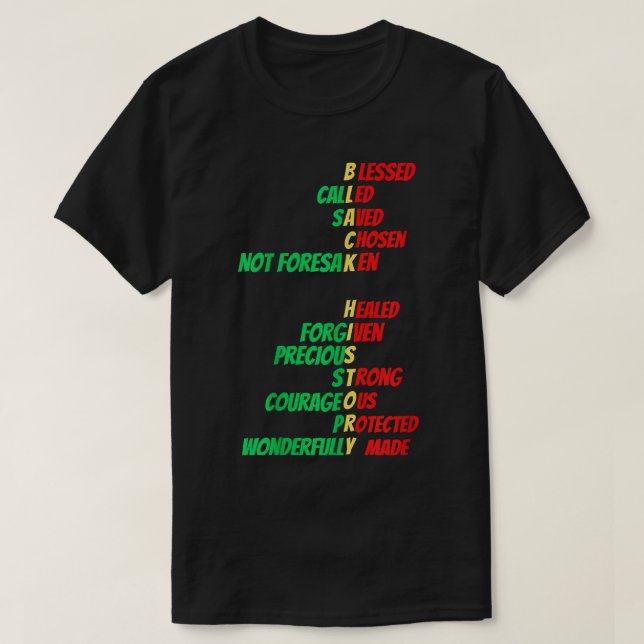 Camiseta Christian Black History Melanin Church Men Women B (Diseño del anverso)