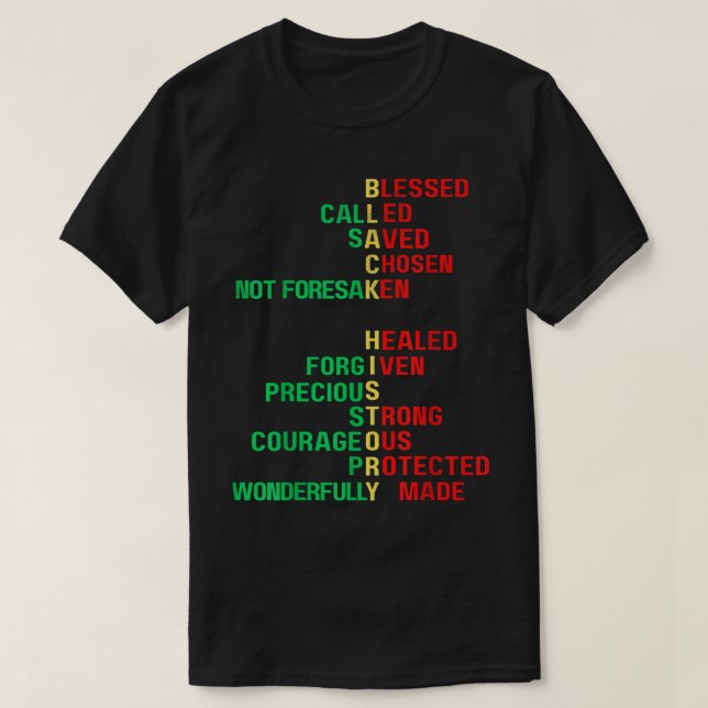Camiseta Christian Black History Melanin Church Men Women B (Diseño del anverso)