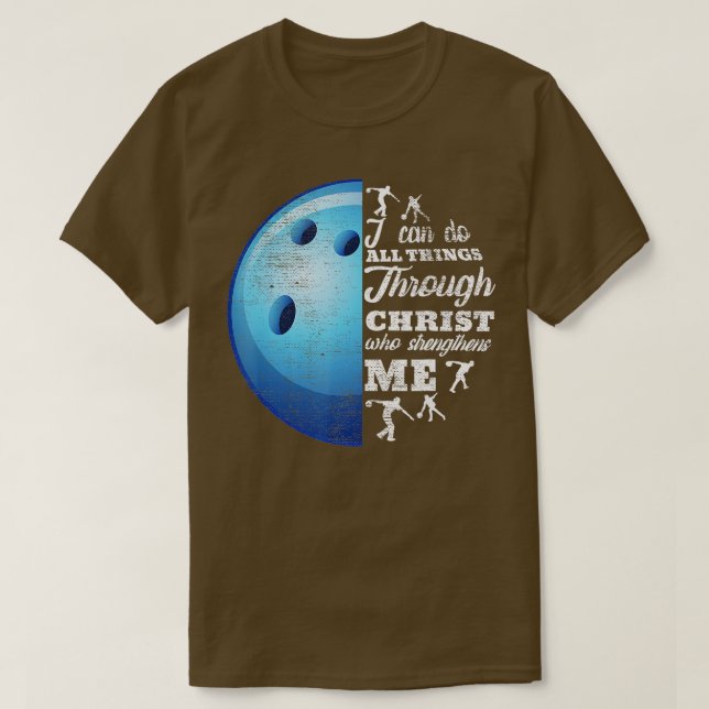 Camiseta Christian Bowling Gracioso regalo personalizado de (Diseño del anverso)