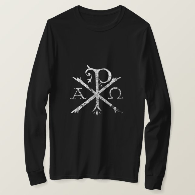 Camiseta Christian Chi Rho T-Shirt Labarum Christogram Cros (Anverso del diseño)