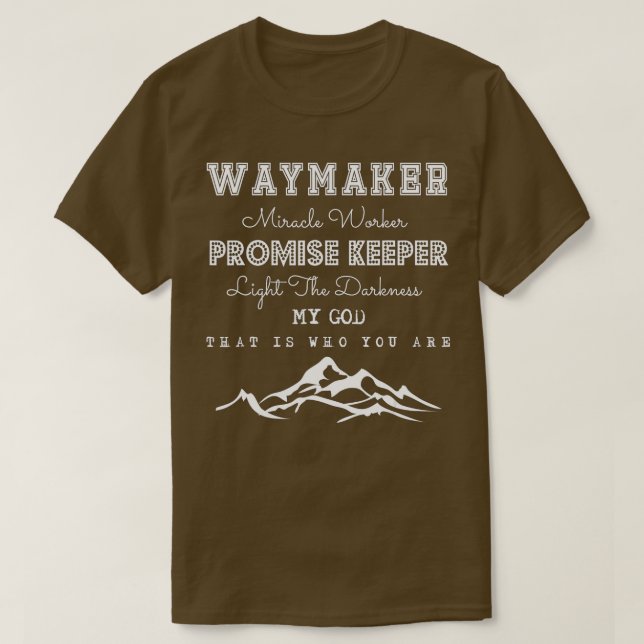 Camiseta Christian Cita Waymaker Promesa Un Milagro Más Gra (Diseño del anverso)