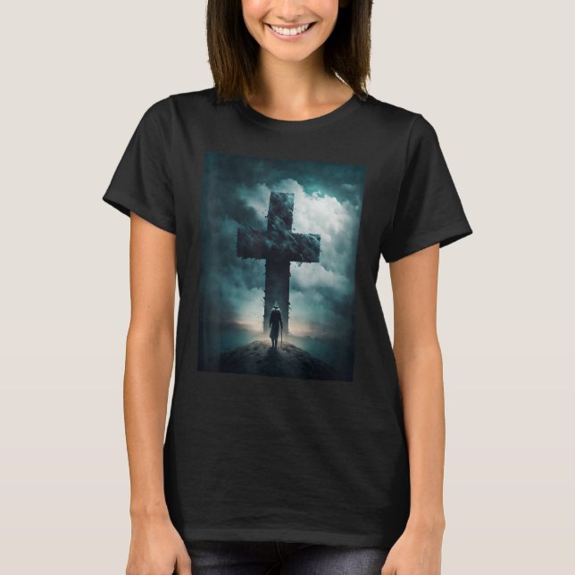 Camiseta Christian Cross Faith and Prayer (Anverso)
