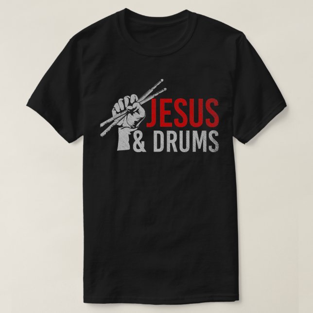 Camiseta Christian Drummer Savior Devo Drums Christianity J (Diseño del anverso)