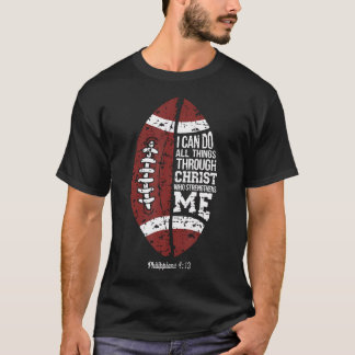 Camiseta Christian Football I Can Do All Things Religious F