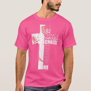 Camiseta Christian Gifts Boys Baseball Religious Verse Cros