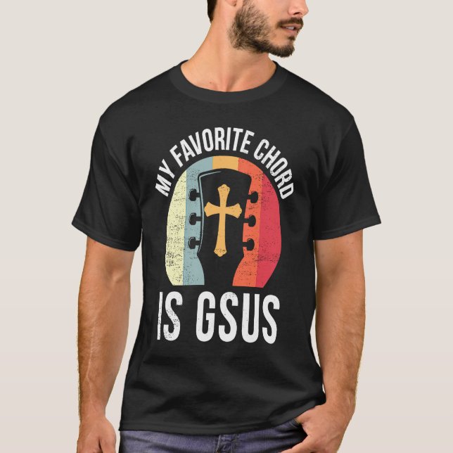 Camiseta Christian Guitar Player Jesus My Favorite Chord Gu (Anverso)