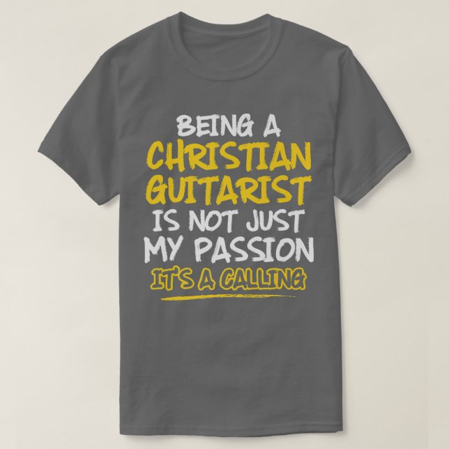 Camiseta Christian Guitarist Church Worship Guitar Player17 (Diseño del anverso)