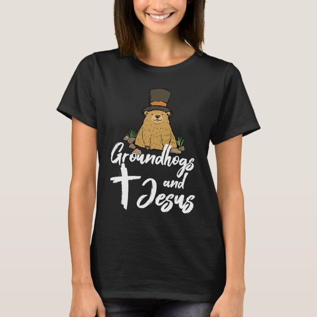 Camiseta Christian Happy Groundhog Day 2022 Jesus (Anverso)