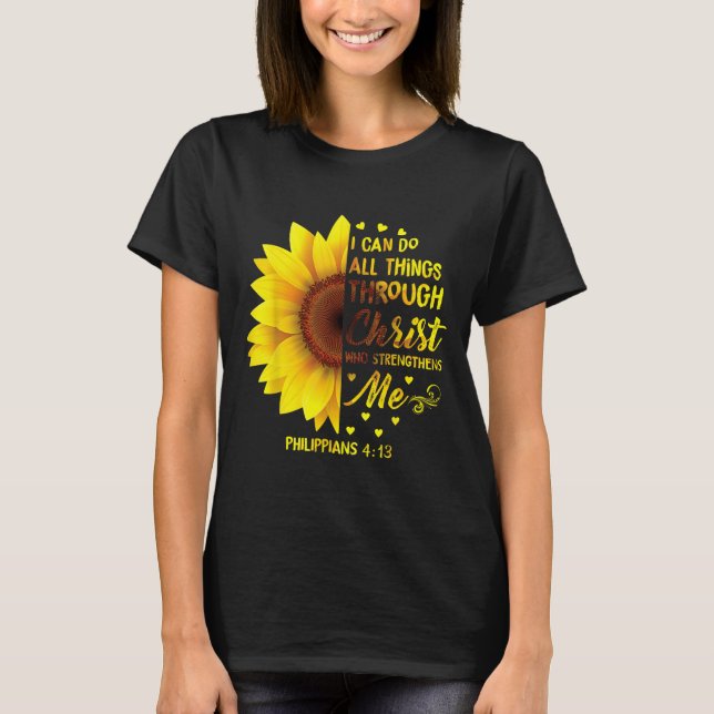 Camiseta Christian I Can Do All Things Through Christ Bible (Anverso)