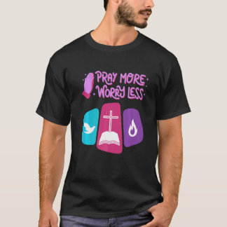 Camiseta Christian  Ideas God Inspirational Pray More Worry