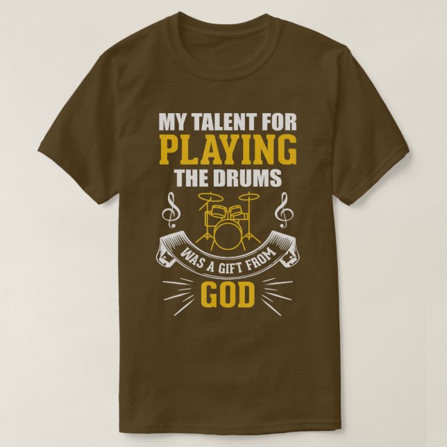Camiseta Christian Jesus Drummer cita diciendo regalo a los (Diseño del anverso)