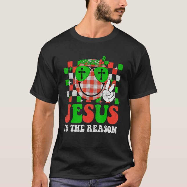 Camiseta Christian Jesus Is The Reason Christmas Stocking S (Anverso)