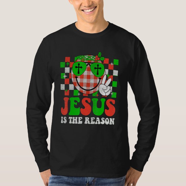 Camiseta Christian Jesus Is The Reason Christmas Stocking S (Anverso)