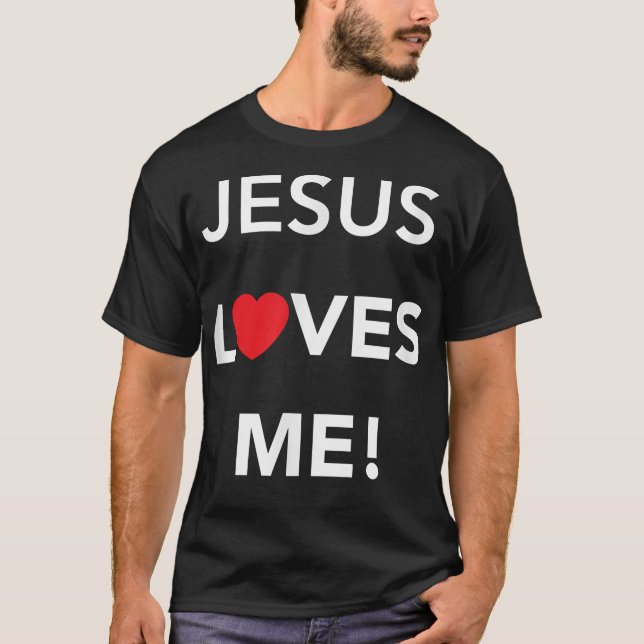 Camiseta Christian Jesus Loves Me  (Anverso)