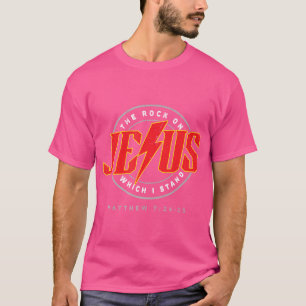 Camiseta Christian Jesus Rock Band Matthew 724 Retro Vintag