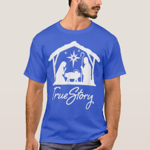 Camiseta Christian Jesus True Story Nativity Merry Xmas Jes