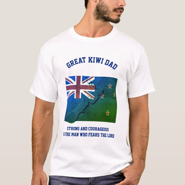 Camiseta Christian KIWI NEW ZEALAND DAD (Anverso)