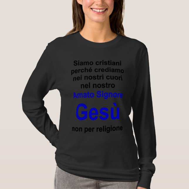 Camiseta Christian lifestyle Multilingual Series Italian ve (Anverso)