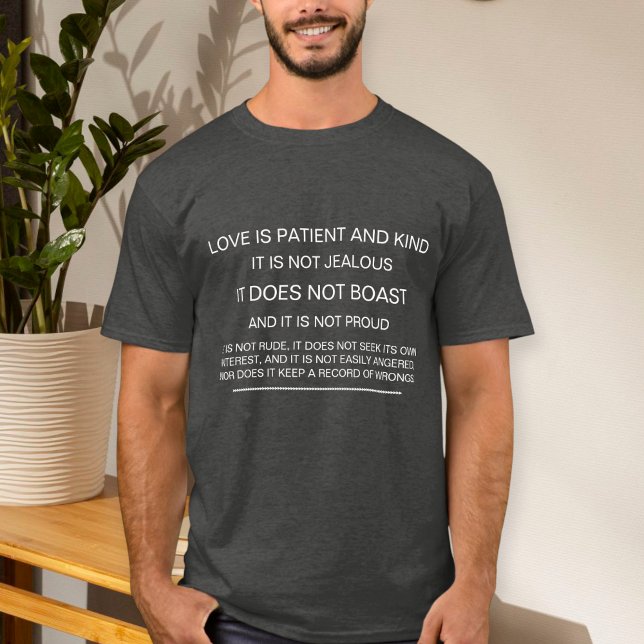 Camiseta Christian Love T-Shirt 1 Corinthians 13:4-7  (Subido por el creador)