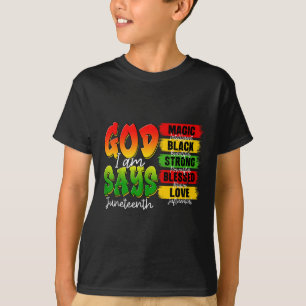Camiseta Christian Melanin Black History God dice que soy J